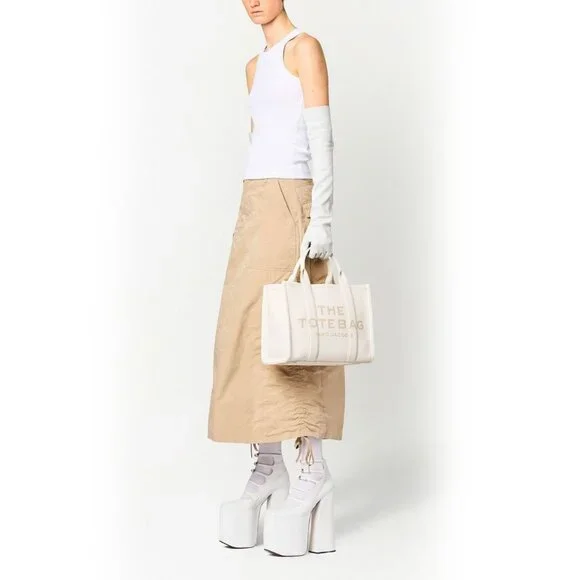 MARC JACOBS The Leather Medium Tote Bag – Cotton - Picture 6 of 10